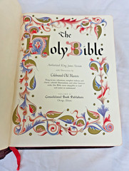 HOLY BIBLE Good Leader Authorized KJV 1952 Red Letter Leather Bound Gold Gilded