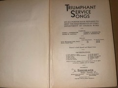 Triumphant Service Songs 1934 Song Book Hymnal Hardcover 291 Pages