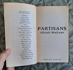 Partisans by Alistair MacLean, Aug 1984 (1st Edition), 276 pages, Paperback