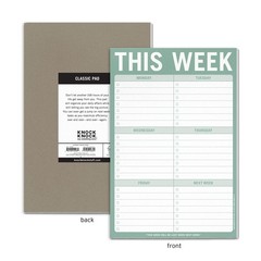1Count This Week Pads, To Do List Notepads, 6 x 9inches each Sage Green