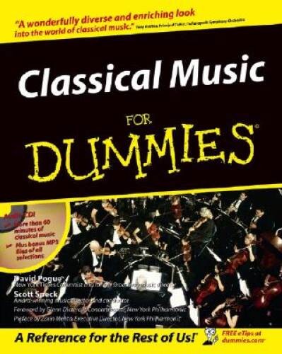 Classical Music For Dummies – Paperback By Pogue, David – GOOD
