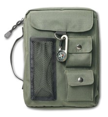 Bible Cover Large 6-1/4″ X 8″ Zippered Nylon Green – Fits Most Bibles