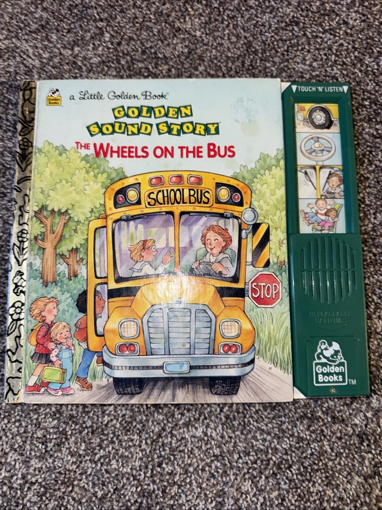 Vintage 1993 “The Wheels on the Bus” (A Golden Sight and Sound Book) Works!