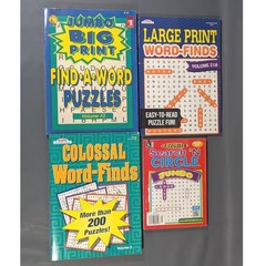 Kappa Word Search Puzzle Books Lot 4 Large Print Jumbo Word-Finds Colossal