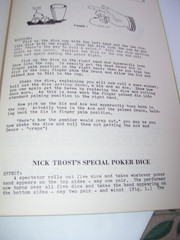 Gambling Tricks with Dice Nick Trost Book 1975 30 pages Free Shipping