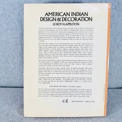 American Indian Design & Decoration Appleton 1971 Dover Edition Art History Book