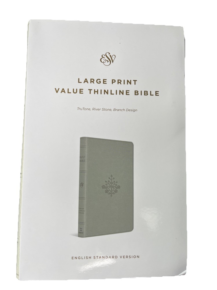 ESV Large Print Value Thinline Bible (Trutone, River Stone, Branch Design): New