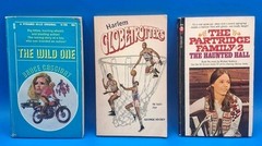3 Paperback Books 1970 The Wild One-Harlem Globetrotters-The Partridge Family