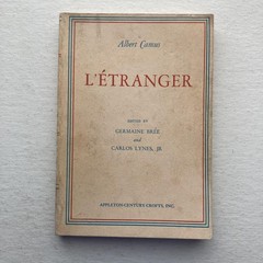 Vintage 1955 L’Étranger Albert Camus Appleton-Century-Crofts PB USA French Novel