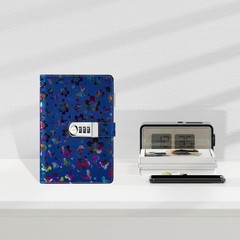 Diary with Lock for Women A5 PU Leather Journal 240 Pages Password Multicolor