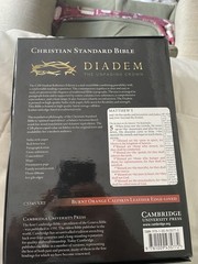 CSB Diadem Reference Edition, Orange calfskin Like New W/Box Cambridge Bible