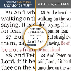 King James Version Holy Bible Gift Award Black Leather Look Red Letter