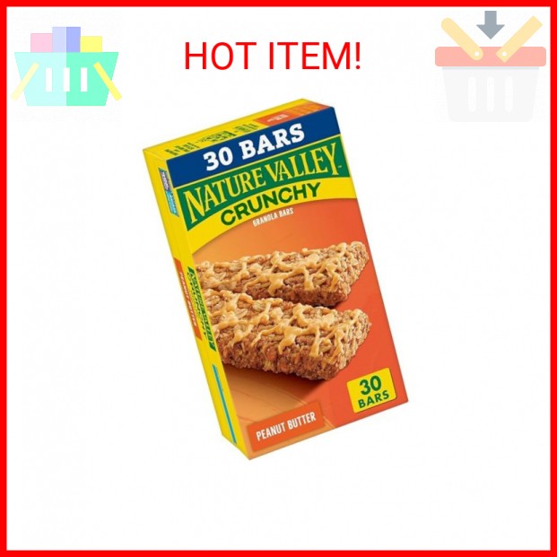 Nature Valley Crunchy Granola Bars, Peanut Butter, 30 Bars, 22.35 OZ (15 Pouches