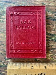 1921 Small Book Bab Ballads W.S. Gilbert Classic Literature NY Little Leather