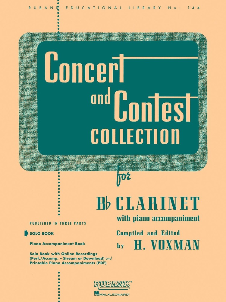 Concert and Contest Collection Bb Clarinet Solo Book | Classical Clarinet Sh…