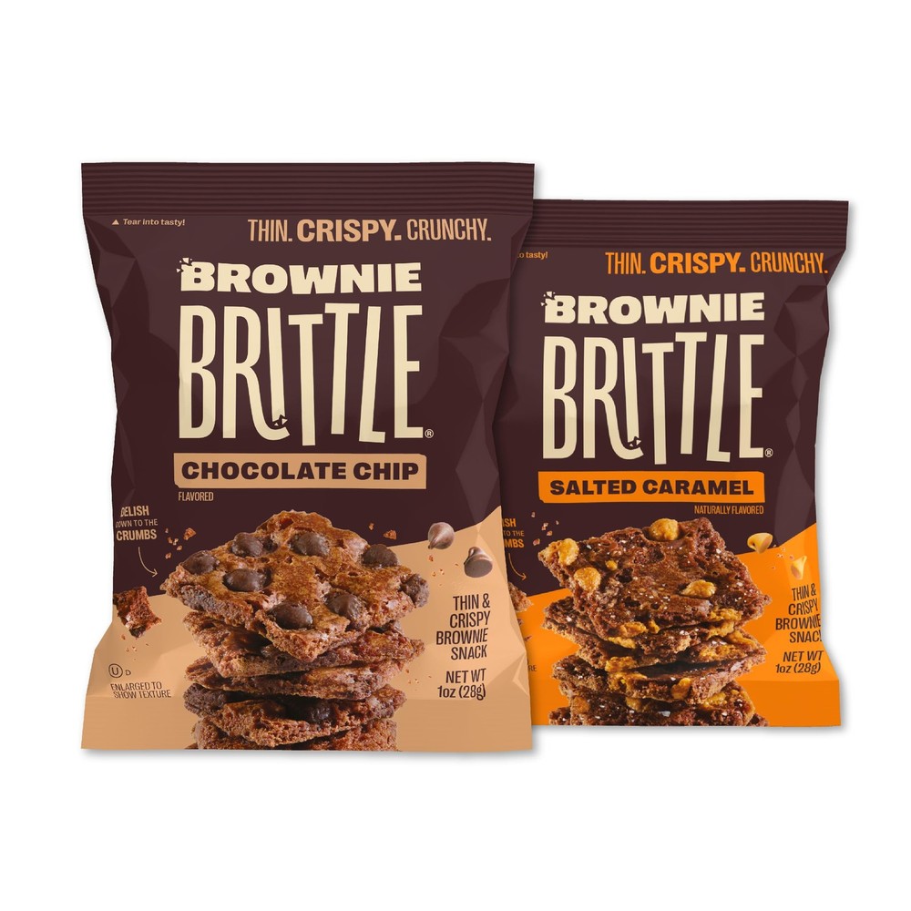 Brownie Brittle Salted Caramel Thin Crispy Sweet Snacks 14 oz Pack of 1