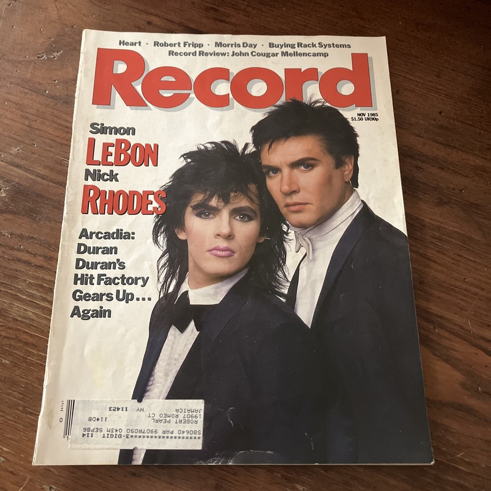 Record Music Magazine November 1985 Simon LeBon Nick Rhodes Duran Duran Heart