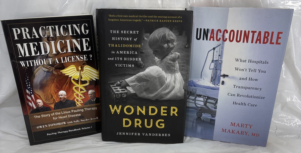 Medical Informative reads, Lot of 3, Wonder Drug, Unaccountable,Practicing……