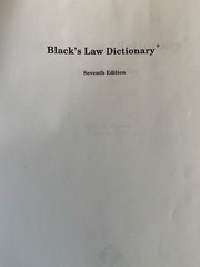 Black’s Law Dictionary, 7th Seventh Deluxe Edition by Bryan A Garner Thumb Index