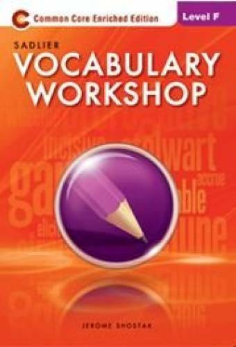 Vocabulary Workshop: Level F – Paperback By Jerome Shostak – GOOD