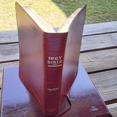 HOLY BIBLE ROYAL SOVEREIGN WORLD KJV BURGANDY GENUINE BONDED LEATHER RED LETTER