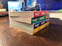 Bluey Little Library – 4 Board Books Make Jigsaw / BABY BOOKS LIKE NEW!