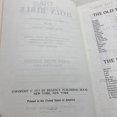1973 NEW Regency Holy Bible KJV Giant Print Red Letter Edition Black CLEAN