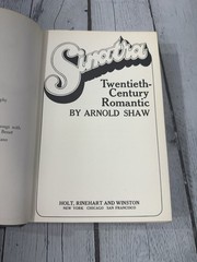 Frank SINATRA Twentieth Century Romantic By Arnold Shaw 1968 1st Edition HCDJ