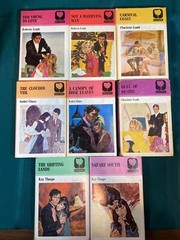 8-British Romance Hardcover Books Mills & Boon Retro Covers 4 Different Authors