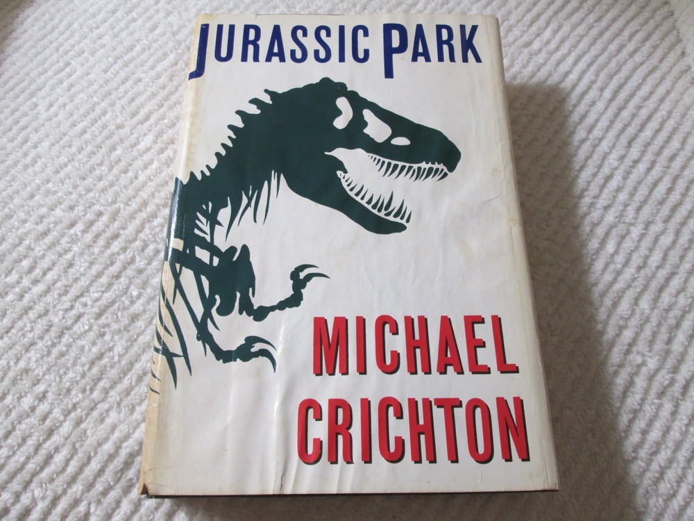 Michael Crichton JURASSIC PARK HC/DJ/BCE Book Club Edition Hardcover 1990
