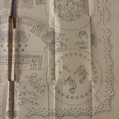 Rare Antique French Embroidery Pattern Sheet Cendrillon June 1858 Maison Sajou