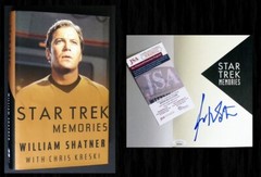 WILLIAM SHATNER SIGNED & **JSA Certified** – STAR TREK MEMORIES 1st Edition!