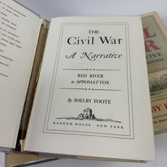 THE CIVIL WAR Shelby Foote 1958, 1963, 1974 3 Vol Set Random House HCDJ