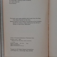 Poems All Over the Place by Allen Ginsberg Paperback Cherry Valley 1978 First E…