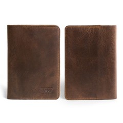 Leather Field Notes Cover, Leather Notebook Cover 3.5 x 5.5 in. with Card and…