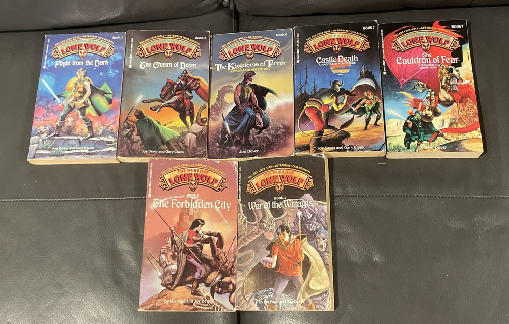 7 Lone Wolf 1 4 6 7 9 Joe Dever Role Playing Adventure Game Books RPG World of