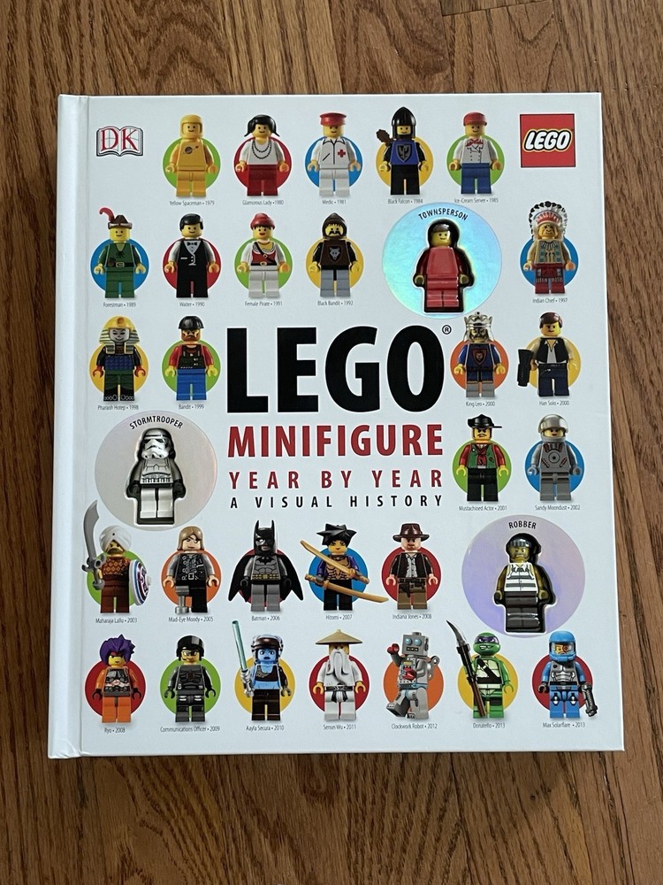 Lego Minifigure Year By Year History Book Hardcover Book With 3 Mini figures New