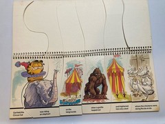1982 Garfield Mix or Match Storybook, Long Spiral Bound Flip Book 200,000 Combos