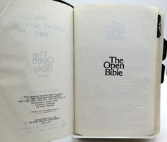 The Open Bible New American Standard Black Genuine Leather Nelson 956DEM 1978