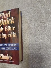 Find It Quick Handy Bible Encyclopedia by Ron Rhodes – 2003 HC Reference Book