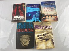Lot Of 5 Mystery Thriller Trade Paperback Books, Mixed Authors as Shown Bundle B