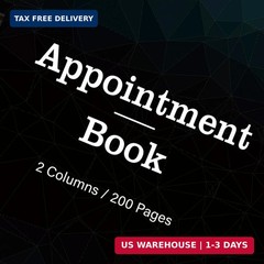 Appointment Book – Salon Appointment Book 11.5″ x 4.5″ 2 Columns Undated 6 AM.