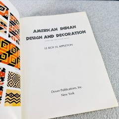 American Indian Design & Decoration Appleton 1971 Dover Edition Art History Book