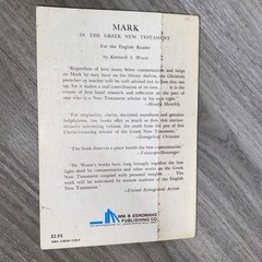 Word Studies: Mark in the Greek – Paperback, by Kenneth S. Wuest – Acceptable