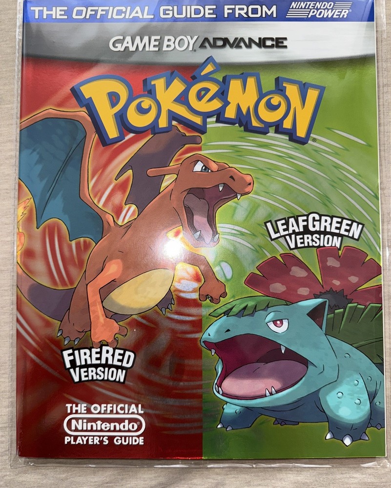 Pokemon FireRed LeafGreen GBA Official Nintendo Player’s Strategy Guide NM Clean