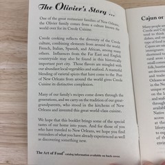 Vintage Cookbook of Olivier’s Restaurant New Orleans French Quarter Booklet