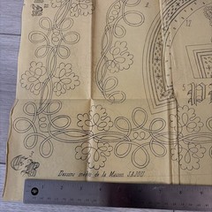 Rare Antique French Embroidery Pattern Sheet Cendrillon June 1858 Maison Sajou