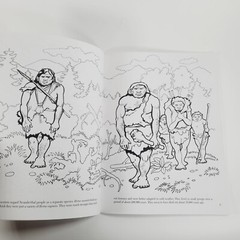 PREHISTORIC MAN, COLORING BOOK By Jan Sovak Dover Clean History Homeschool