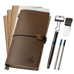WANDERINGS Regular Size Travelers Notebook Bundle – 4.5″ x 8.5″ (11.5 x 22cm)…