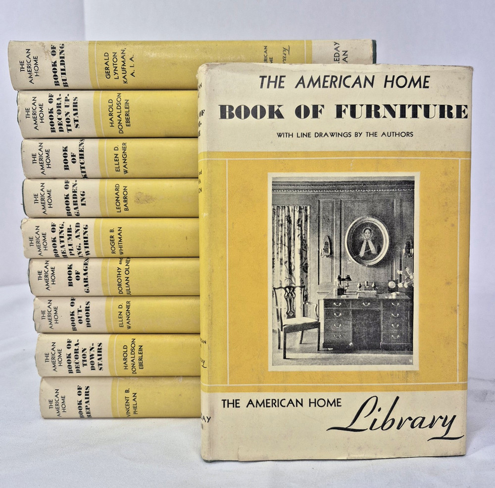 The American Home Library Book Set Of 10 First Edition 1931 DYI Home Improve VG+